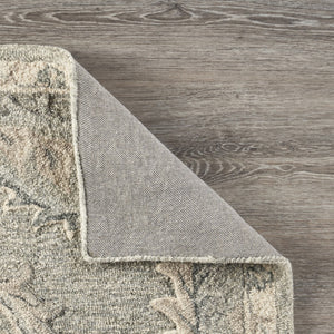 HomeRoots 7' Elegant Blue and Gray Wool Area Rug – Hand-Tufted for Comfort and Timeless Style in Any Home 5' X 7' Rectangle 396282