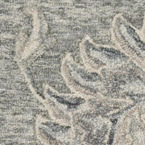 HomeRoots 7' Elegant Blue and Gray Wool Area Rug – Hand-Tufted for Comfort and Timeless Style in Any Home 5' X 7' Rectangle 396282