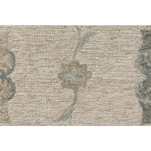 HomeRoots 7' Hand-Tufted Wool Area Rug in Blue and Ivory - Artisanal Comfort, Durable Style for Any Room 7' X 9' Rectangle 396287