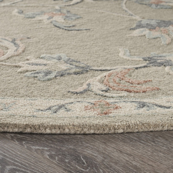 HomeRoots 7' Hand-Tufted Wool Area Rug in Blue and Ivory - Artisanal Comfort, Durable Style for Any Room 5' Round Round 396289