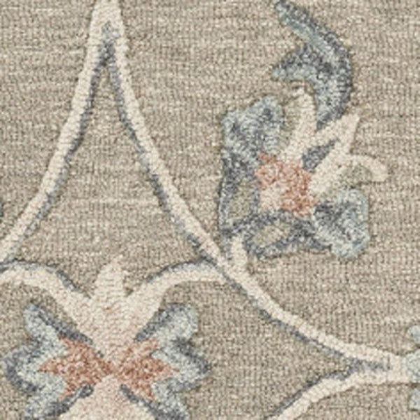 HomeRoots 7' Hand-Tufted Wool Area Rug in Blue and Ivory - Artisanal Comfort, Durable Style for Any Room 5' X 7' Rectangle 396290