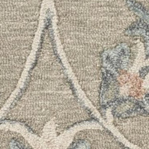 HomeRoots 7' Hand-Tufted Wool Area Rug in Blue and Ivory - Artisanal Comfort, Durable Style for Any Room 5' X 7' Rectangle 396290