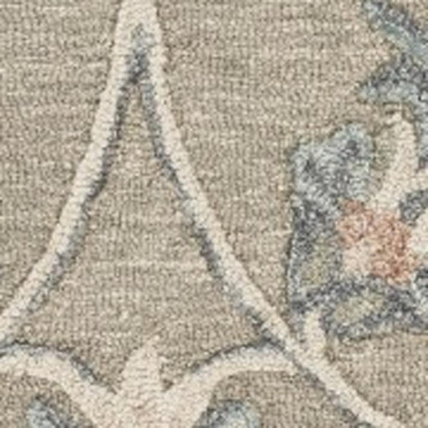 HomeRoots 7' Hand-Tufted Wool Area Rug in Blue and Ivory - Artisanal Comfort, Durable Style for Any Room 5' X 7' Rectangle 396290