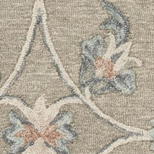 HomeRoots 7' Hand-Tufted Wool Area Rug in Blue and Ivory - Artisanal Comfort, Durable Style for Any Room 5' X 7' Rectangle 396290