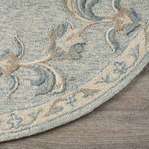 HomeRoots 7' Gray Wool Hand-Tufted Area Rug - Timeless Style and Comfort for Modern and Traditional Homes 5' Round Round 396293