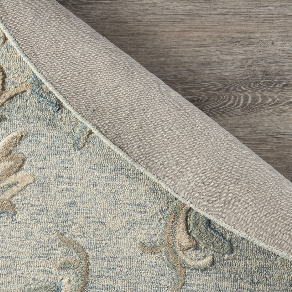 HomeRoots 7' Gray Wool Hand-Tufted Area Rug - Timeless Style and Comfort for Modern and Traditional Homes 5' Round Round 396293