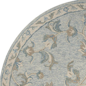 HomeRoots 7' Gray Wool Hand-Tufted Area Rug - Timeless Style and Comfort for Modern and Traditional Homes 5' Round Round 396293
