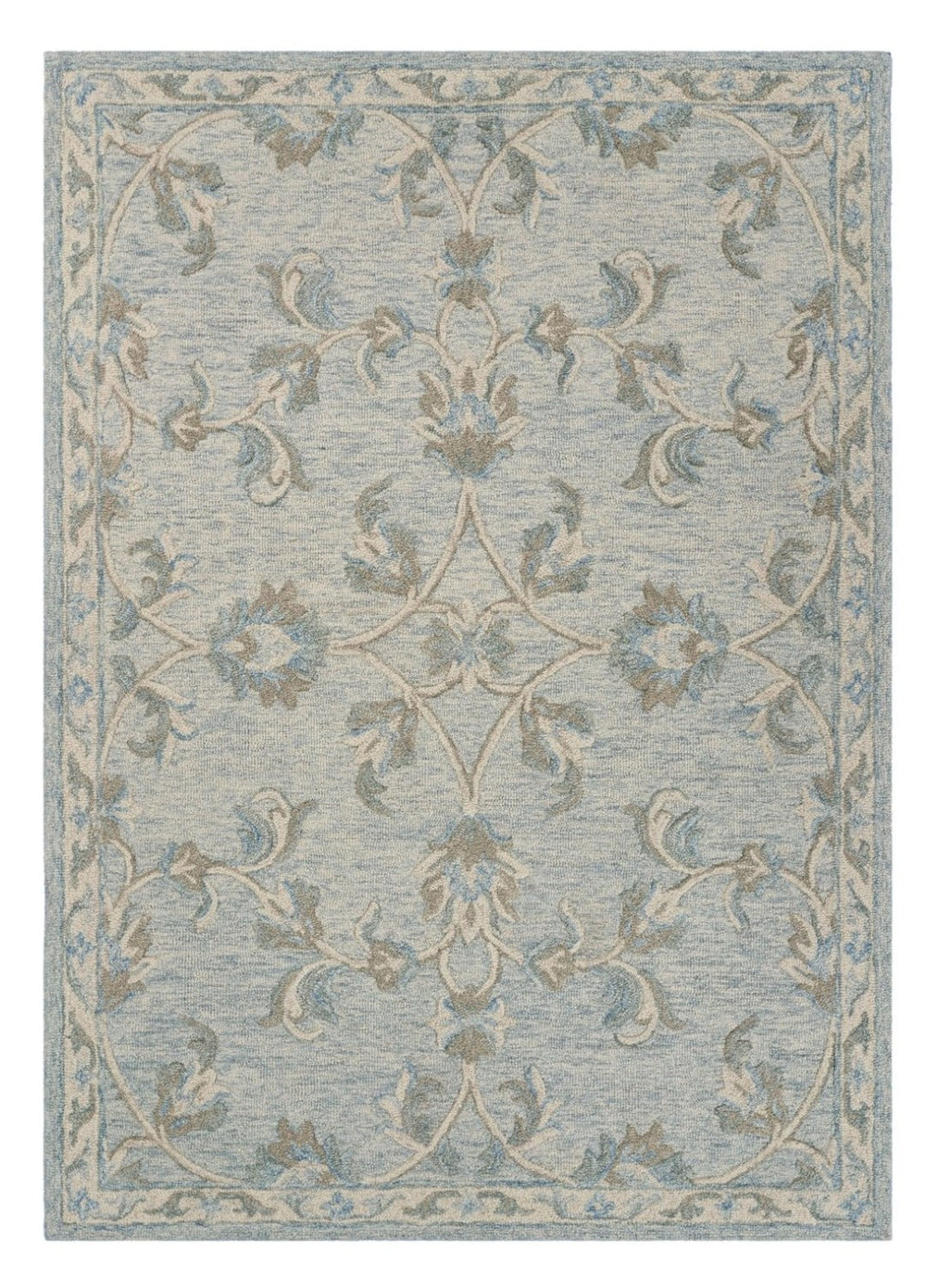 HomeRoots 7' Gray Wool Hand-Tufted Area Rug - Timeless Style and Comfort for Modern and Traditional Homes 5' X 7' Rectangle 396294