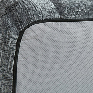English Elm 86-inch Curved Chenille Convertible Sofa Recliner Frameless Folding Two-seater for Living Room Grey W3505P452818