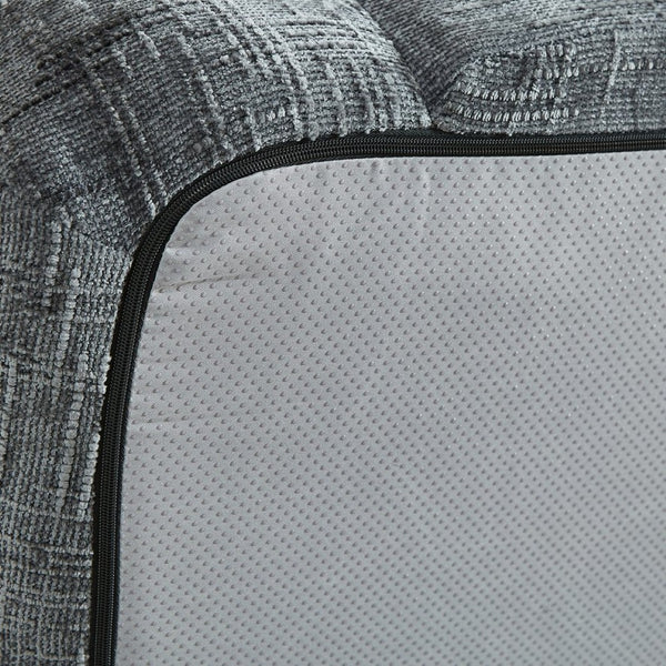 English Elm 86-inch Curved Chenille Convertible Sofa Recliner Frameless Folding Two-seater for Living Room Grey W3505P452818