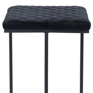 Homeroots 30" Black Steel Backless Bar Height Bar Chair   396343