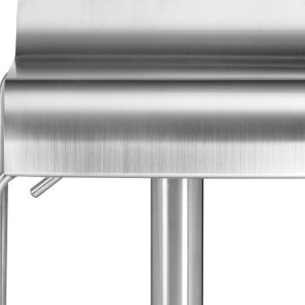 Homeroots 32" Steel Swivel Backless Bar Height Bar Chair   396354