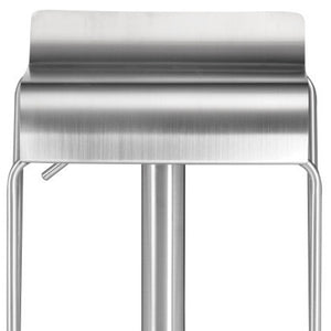 Homeroots 32" Steel Swivel Backless Bar Height Bar Chair   396354