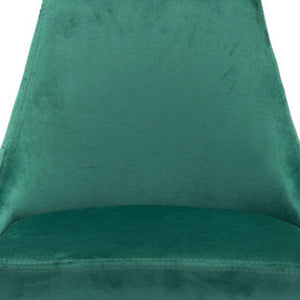 Homeroots 30" Green And Black Steel Low Back Bar Height Bar Chair   396366