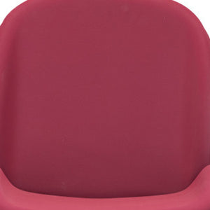 Homeroots 31" Red And Black Steel Low Back Bar Height Bar Chair   396382