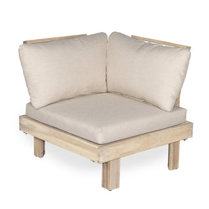 English Elm Christopher Knight Home® - Topia Acacia 4-Piece Outdoor Sectional Set With Cushions, Built-In Tables & Weather-Resistant Design N773OS00050S