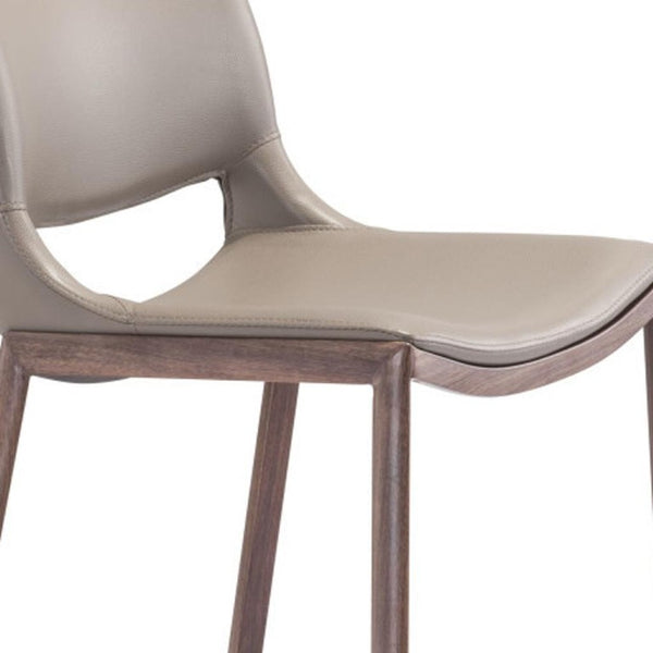 Set of Two Low Back Faux Leather Steel Barstools for Modern Kitchen or Bar