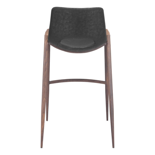 HomeRoots Set of Two Stylish Low-Back Bar Height Chairs – Durable Steel Frame & Comfortable Upholstered Seats 396438