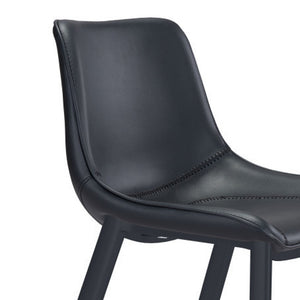 Homeroots Set Of Two 30" Steel Low Back Bar Height Bar Chairs   396442