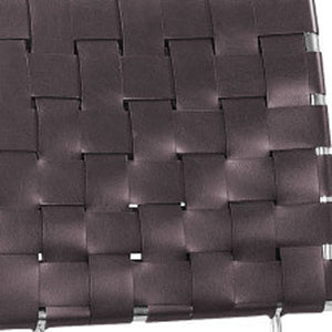 Homeroots Set Of Two 29" Espresso And Silver Steel Low Back Bar Height Bar Chairs   396448