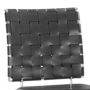 Homeroots Set Of Two 29" Black And Silver Steel Low Back Bar Height Bar Chairs   396450