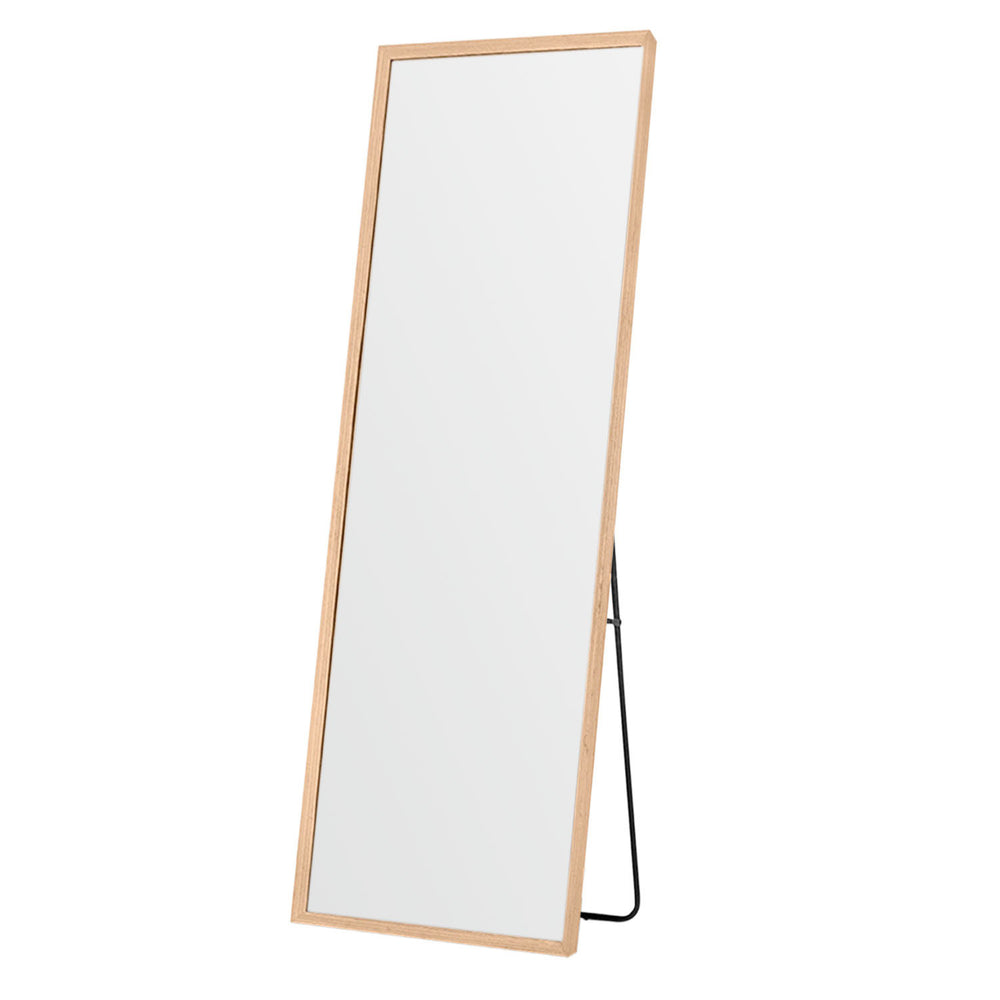 Homeroots Wooden Full Length Mirror Floor Mirror With Stand  Glass 396455