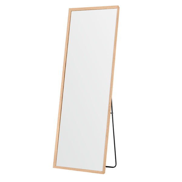 Homeroots Wooden Full Length Mirror Floor Mirror With Stand  Glass 396455