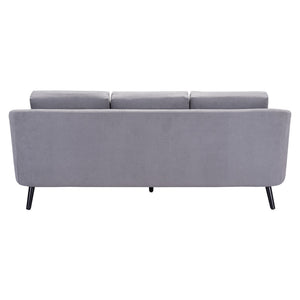 Homeroots 79" Gray Polyester Sofa With Black Legs   396462