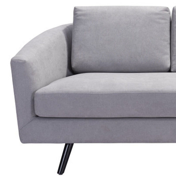 Homeroots 79" Gray Polyester Sofa With Black Legs   396462