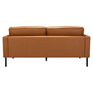 Homeroots 72" Brown Polyester Sofa With Black Legs   396466