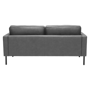 Homeroots 72" Gray Polyester Sofa With Black Legs   396467