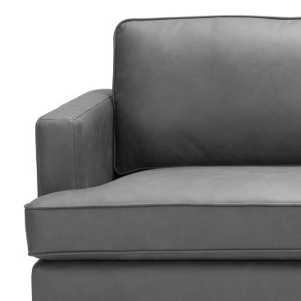 Homeroots 72" Gray Polyester Sofa With Black Legs   396467