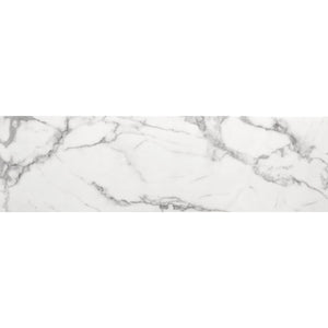 Homeroots 47" White And Silver Faux Marble Sled Console Table   396469