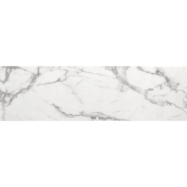 Homeroots 47" White And Silver Faux Marble Sled Console Table   396469