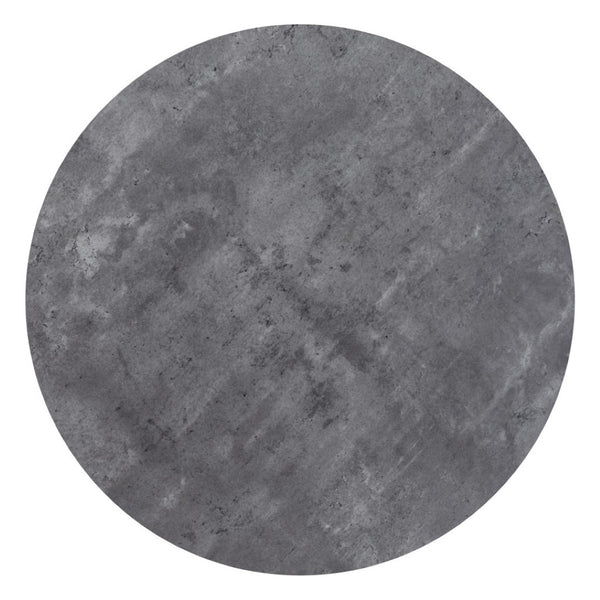HomeRoots 32" Stylish Gray and Black Round Steel Bar Table – Modern Design for Home, Café, and Bistro Use! 396477