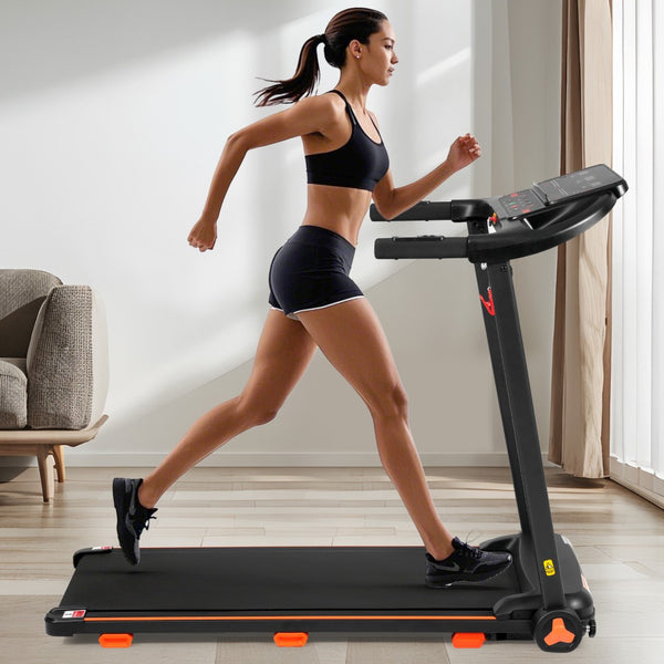 English Elm Treadmills Folding Home Fitness Machine 2.5hp Motor Shock Absorbing Belt Bluetooth Speaker N728P266573A