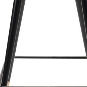 Homeroots 26" Gray And Black Steel Low Back Counter Height Bar Chair   396517