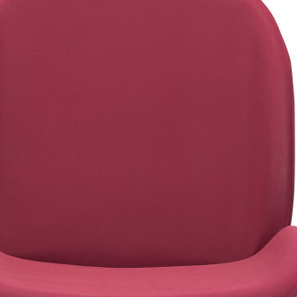 Homeroots 26" Red And Black Steel Low Back Counter Height Bar Chair   396522