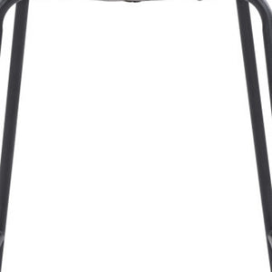 Homeroots 26" White And Black Steel Low Back Counter Height Bar Chair   396532