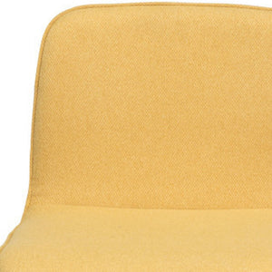 Homeroots 27" Yellow And Black Steel Low Back Counter Height Bar Chair   396534