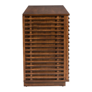 Homeroots 54" Brown Enclosed Storage Tv Stand  Manufactured Wood 396550