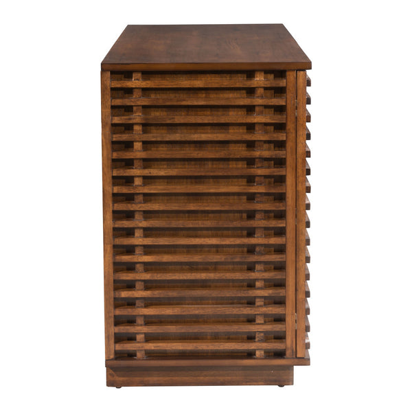 Homeroots 54" Brown Enclosed Storage Tv Stand  Manufactured Wood 396550