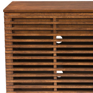 Homeroots 54" Brown Enclosed Storage Tv Stand  Manufactured Wood 396550