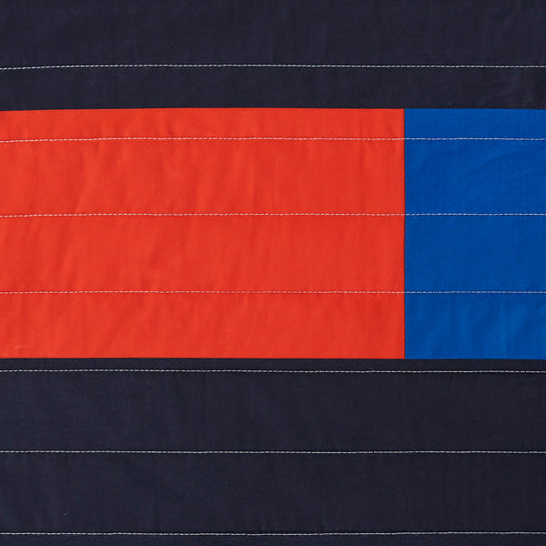 JLA Home Urban Habitat Kids - Stripe Colorblock Quilt Set for Kids — Soft 100% Cotton, Prewashed, OEKO‑TEX & Antimicrobial Finish 88 L x 68 W x 1H UHK13-0222