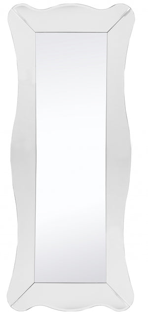 Homeroots 65" Clear Novelty Glass Framed Full Length Hanging Mirror  Glass 396577