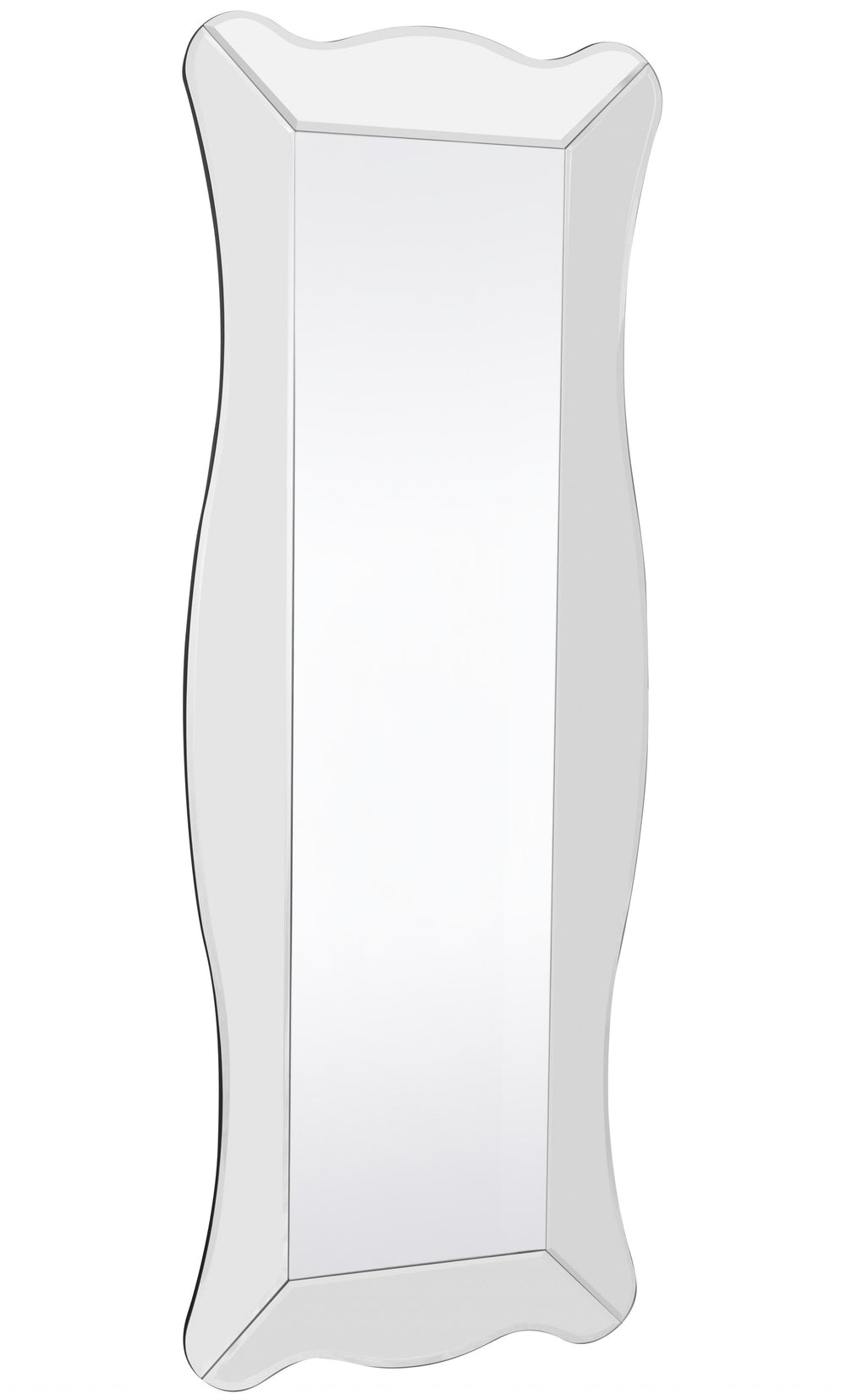 Homeroots 65" Clear Novelty Glass Framed Full Length Hanging Mirror  Glass 396577