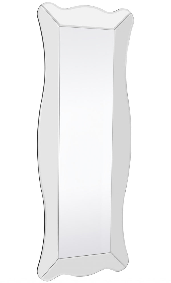 Homeroots 65" Clear Novelty Glass Framed Full Length Hanging Mirror  Glass 396577