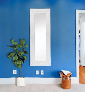 Homeroots 48" Clear Glass Framed Full Length Hanging Mirror  Glass 396578