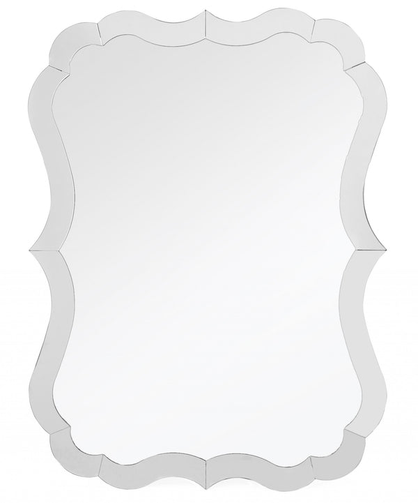 Homeroots 32" Clear Novelty Glass Framed Accent Mirror  Glass 396580