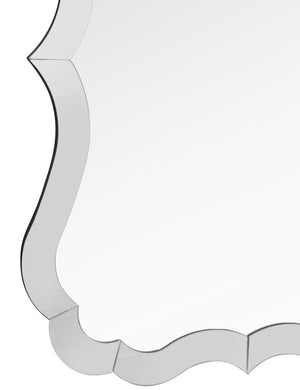 Homeroots 32" Clear Novelty Glass Framed Accent Mirror  Glass 396580